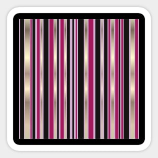 Elegant Gold And Neon Stripes Sticker